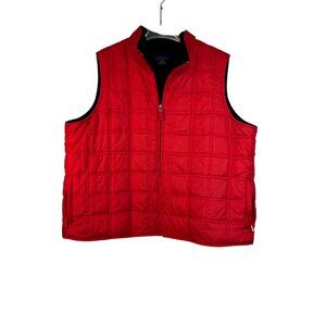 Charter Club Women's Quilted Red Vest 2X Nylon/Polyester